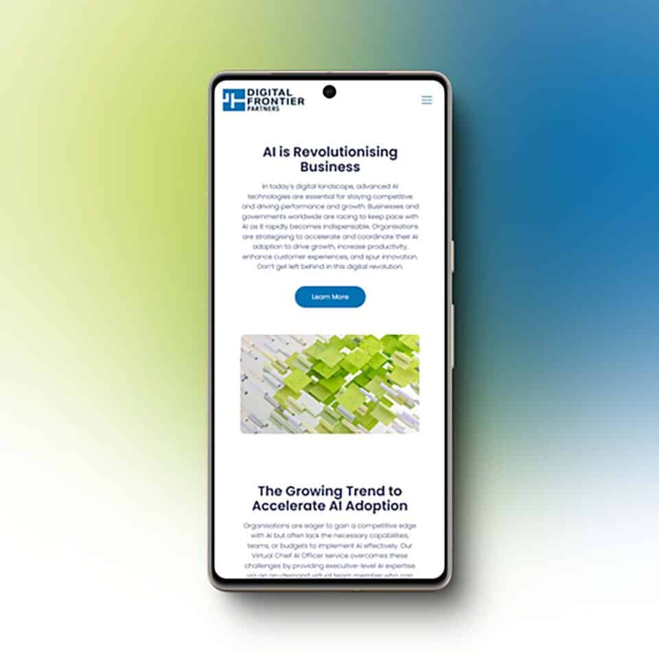 Digital Frontier Partners mobile website