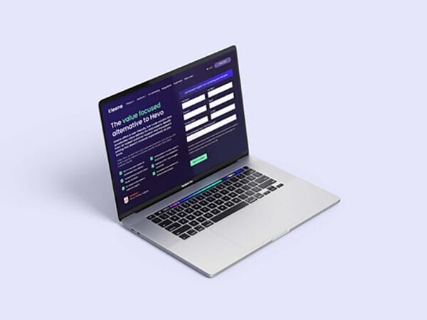 Kleene.ai laptop landing page form design