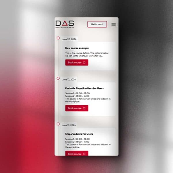 DAS Webpage Development