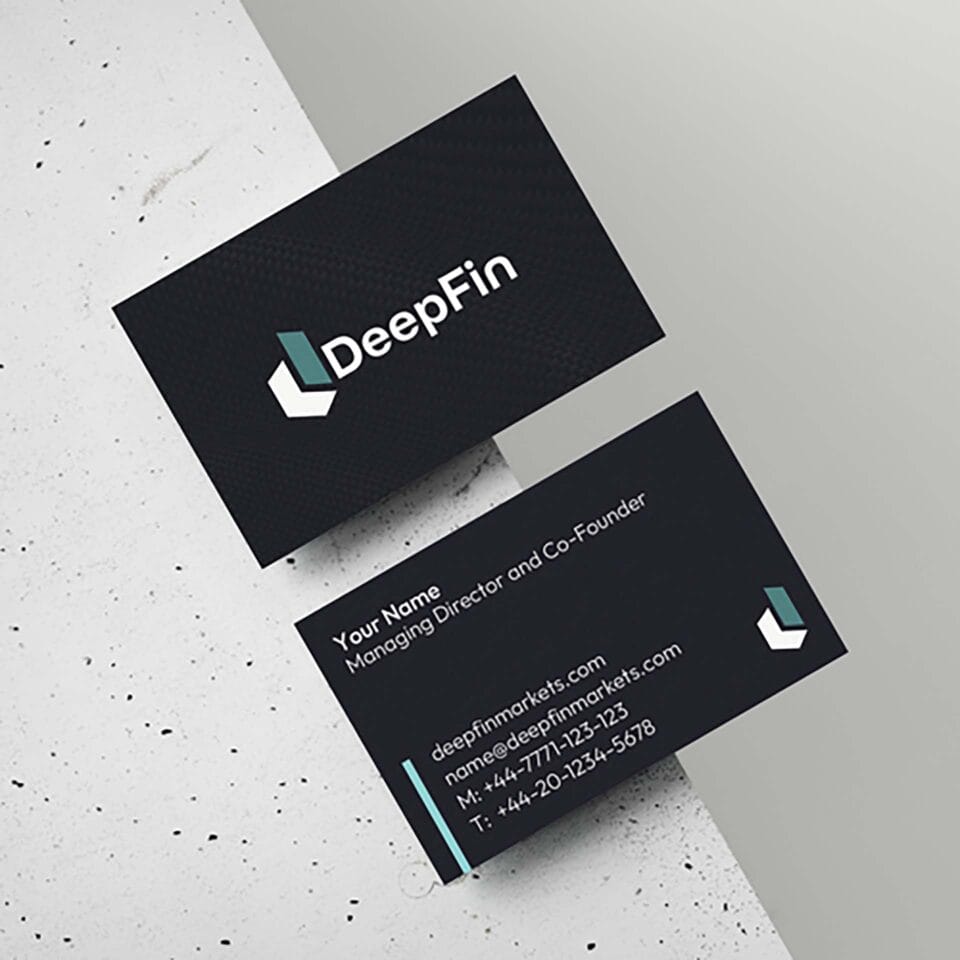 DeepFin Markets Business Card Design