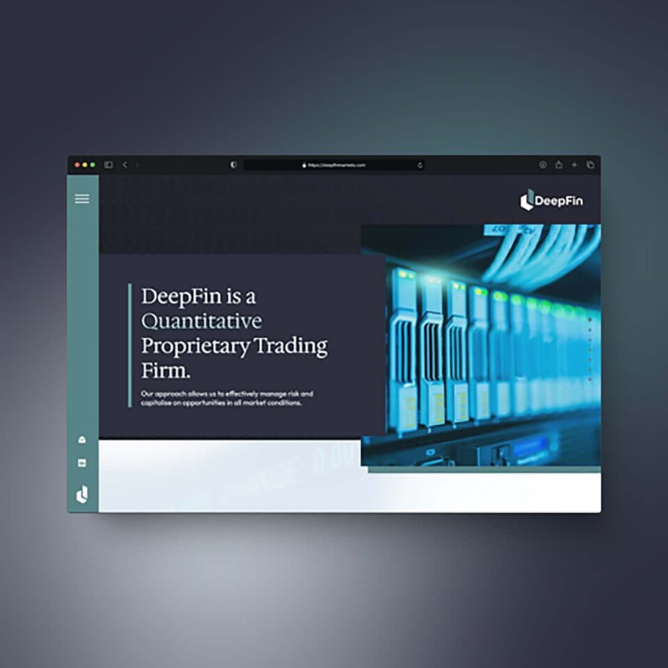 Deepfin Markets Website Design