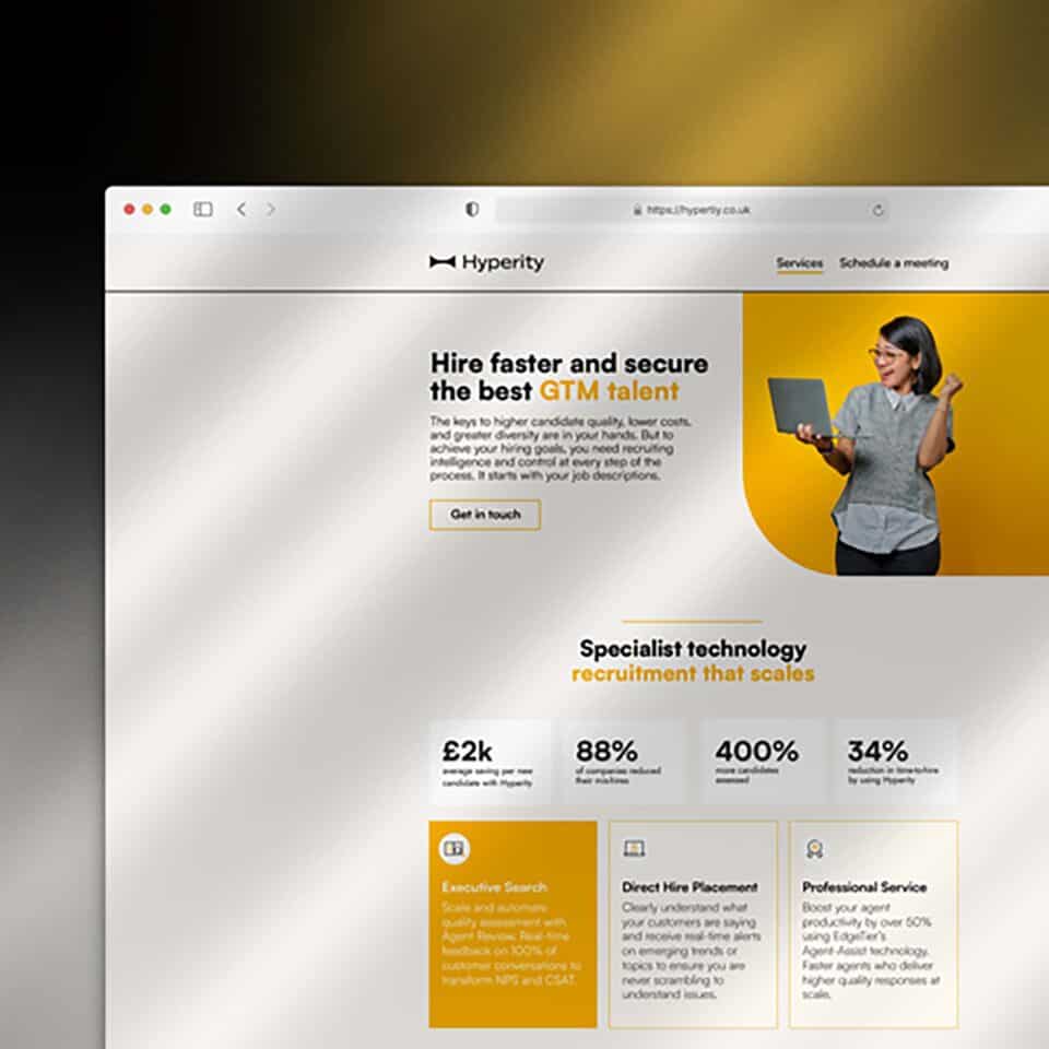 Hyperity - Brand design and website mockups