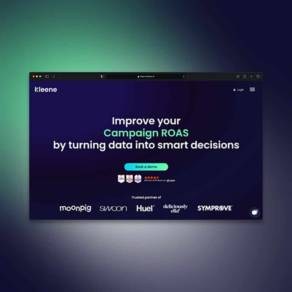 Kleene.ai - High conversion SaaS hero section