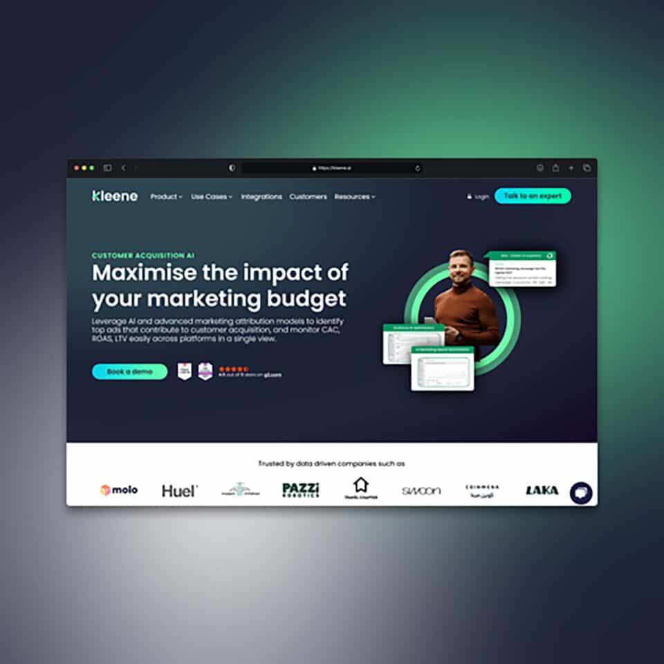 Kleene.ai Hero Section - High engagement High Conversion