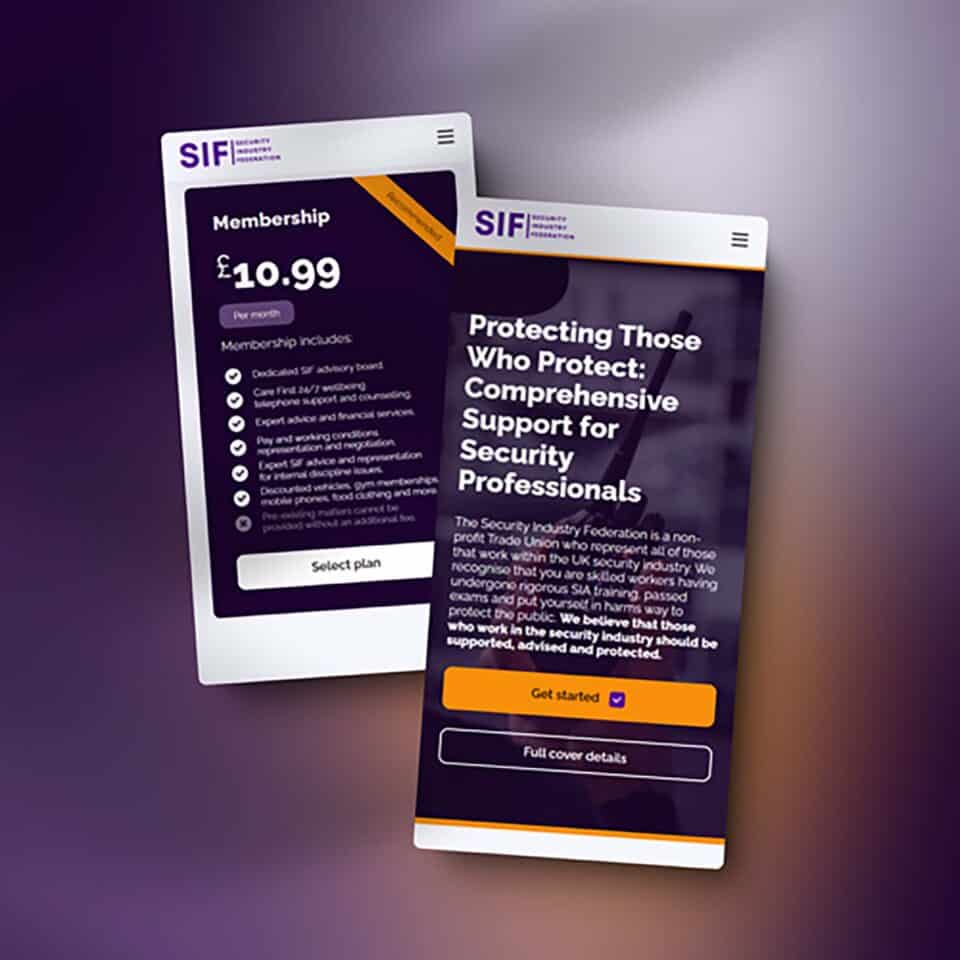 SIF Mobile Responsive Website Mockup from Websi.com